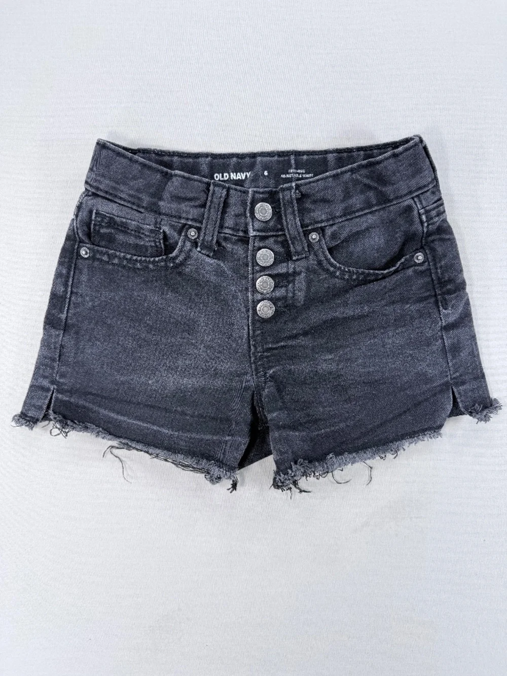 ✨ OLD NAVY Girls High-Rise Frayed Denim Shorty Shorts ✨